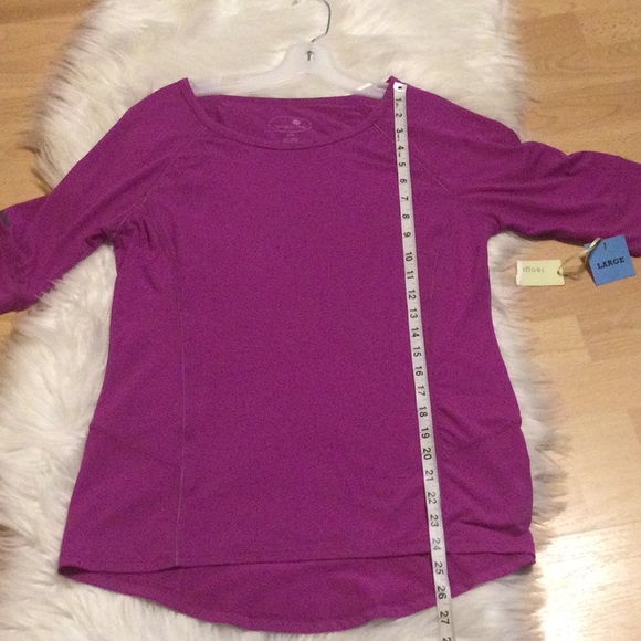 Tangerine work out athletic spandex top T shirt NEW with TAG 3/4  sleeve… - Picture 4 of 5